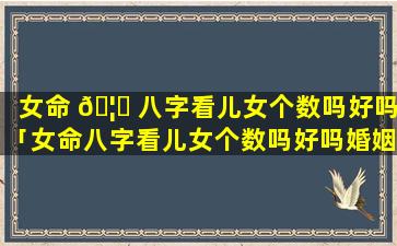 女命 🦟 八字看儿女个数吗好吗「女命八字看儿女个数吗好吗婚姻如何」